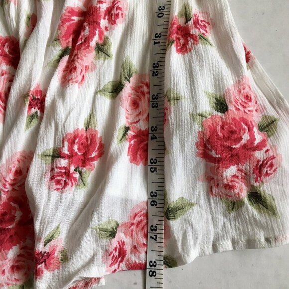 Torrid Off Shoulder Mini Floral Skater Dress Size 14 White Pink‎ - Picture 9 of 10